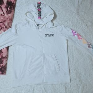 PINK Victoria Secret Zip Up Jacket Hoodie Large